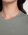Shop Women's Grey Slim Fit T-shirt