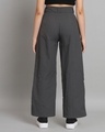 Shop Women's Grey Tapered Fit Cargo Pants-Full