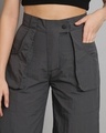 Shop Women's Grey Tapered Fit Cargo Pants