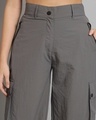 Shop Women's Grey Tapered Fit Cargo Pants