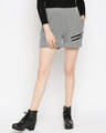 Shop Women's Grey Typographic Shorts-Front