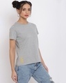 Shop Women's Grey Typography T-shirt-Full