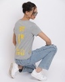 Shop Women's Grey Typography T-shirt