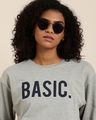 Shop Women's Grey Typography Oversized Sweatshirt-Full