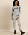 Shop Women's Grey Typography Oversized Sweatshirt