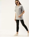 Shop Women's Grey Typography T-shirt