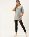 Shop Women's Grey Typography T-shirt