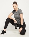 Shop Women's Grey Unstoppable Typography Activewear T-shirt