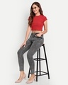 Shop Women's Grey Washed Skinny Fit Jeans-Full