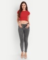 Shop Women's Grey Washed Skinny Fit Jeans