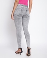 Shop Women's Grey Washed Skinny Fit Jeggings-Design