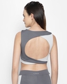 Shop Women's Grey & White Active Color Block Comfort Fit Crop Top-Design