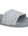 Shop Women's Grey & White Printed Lightweight Sliders