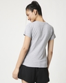 Shop Women's Half Sleeve Grey Melange T-Shirt-Full