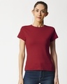 Shop Women's Half Sleeve Rib T-Shirt-Front