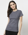 Shop Women's Half Sleeve Rib T-Shirt-Front