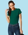 Shop Women's Half Sleeve Rib T-shirt-Front