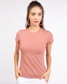 Shop Women's Half Sleeve T-Shirt Combo White-Pink-Design