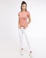 Shop Women's Half Sleeve T-Shirt Combo White-Pink