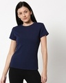 Shop Women's Blue Slim Fit T-shirt-Design