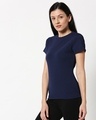 Shop Women's Blue Slim Fit T-shirt-Full