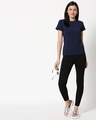 Shop Women's Blue Slim Fit T-shirt