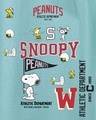 Shop Women's Cyan Snoopy Department Graphic Printed Oversized Hoodies