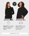 Shop Women's Harbor Grey Super Loose Fit Sweatshirt-Design