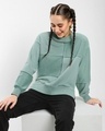 Shop Women's Harbor Grey Super Loose Fit Sweatshirt-Front