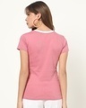 Shop Women's Heather Rose Varsity Half Sleeve Round Neck T-shirt-Design