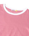 Shop Women's Heather Rose Varsity Half Sleeve Round Neck T-shirt