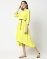 Shop Women's High Low Solid Maxi Dress With Belt-Design