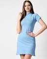 Shop Women's High Neck Ribbed Dress-Front