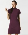 Shop Women's High Neck Ribbed Dress-Front