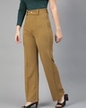 Shop Women's Honey Brown Straight Fit Trousers-Design