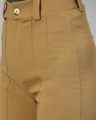 Shop Women's Honey Brown Straight Fit Trousers
