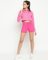 Shop Women's Hot Pink Denim Cropped Jacket