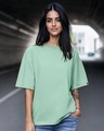 Shop Women's Iceberg Green Oversized T-shirt-Front