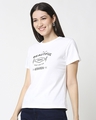 Shop Women's Indigo Printed White T-Shirt-Design