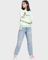 Shop Women's Green Inspire Typography Hoodie-Full