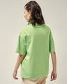 Shop Women's Jade Lime Green Sarcasm Society Typography Oversized T-shirt-Full