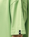 Shop Women's Jade Lime Green Sarcasm Society Typography Oversized T-shirt
