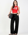 Shop Women's Jet Black Washed Straight Fit Jeans-Full