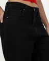 Shop Women's Jet Black Washed Straight Fit Jeans