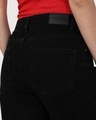 Shop Women's Jet Black Washed Straight Fit Jeans