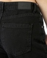Shop Women's Jet Black Washed Baggy Straight Fit Jeans