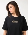 Shop Women's Jet Black Blessed Graphic Printed Oversized T-shirt