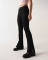 Shop Women's Jet Black Bootcut Jeans-Front