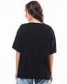 Shop Women's Jet Black Boundless Soul Graphic Printed Oversized T-shirt-Full