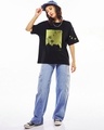 Shop Women's Jet Black Boundless Soul Graphic Printed Oversized T-shirt